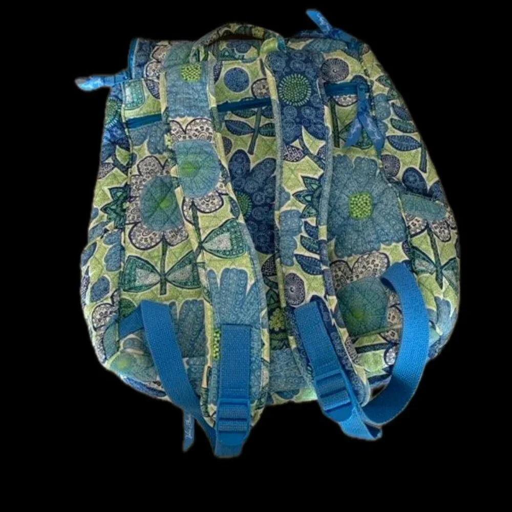 Vera Bradley Campus Tech Backpack in the retired Doodle Daisy pattern